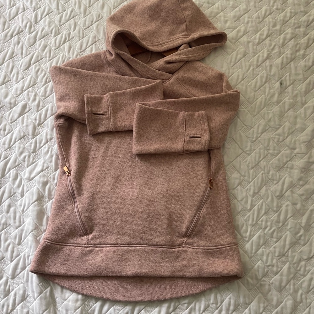Girls L 10-12 Old Navy 1/4 Zip Hoodie Jacket in Pink EUC